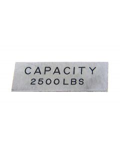 CAPACITY STAINLESS STEEL STICK ON PLATE 3.25" X 1.25" CAPACITY 2500# 81550 606BL6