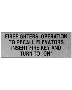 SIGN FIRE INSTRUCTIONS PHASE I #4 STAINLESS STEEL 4" W X 1.45" H SVB6SS
