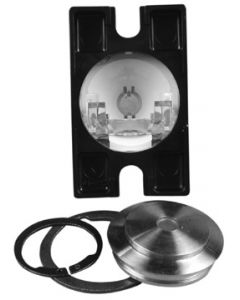 PUSHBUTTON ASSEMBLY VANDAL RESISTANT ILLUMINATED STAINLESS STEEL DOUBLE PULL / DOUBLE THROW LAMP AND SOCKET SOLD SEPARATELY 138585