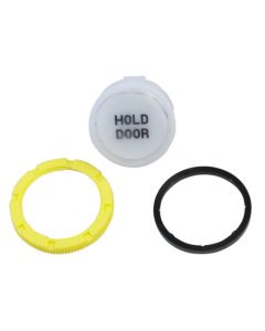 PUSHBUTTON "HOLD DOOR" WHITE WITH BLACK LETTERS 680AV72