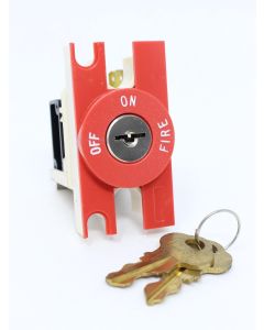 KEYSWITCH KIT HORIZONTAL CAR FIRE SERVICE OFF/ON/FIRE H2389 V7 RED CALIFORNIA MICRO SWITCH 138533
