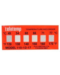 "TEMPERATURE RECORDER LABEL" TELATEMP 110-12-17