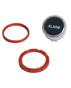 PUSHBUTTON "ALARM" BLACK WITH WHITE LETTERS 680AW8