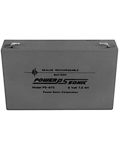 EMERGENCY LIGHT AND ALARM BATTERY 6 VOLT PS-670 108519
