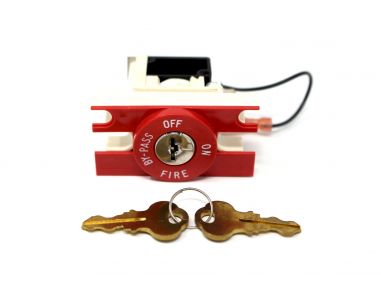 HALL FIRE SERVICE THREE POSITION FIRE BYPASS OFF ON HORIZONTAL KEYSWITCH KIT H2389 V7 RED MICRO SWITCH THIS REPLACES THE 9737613 138526