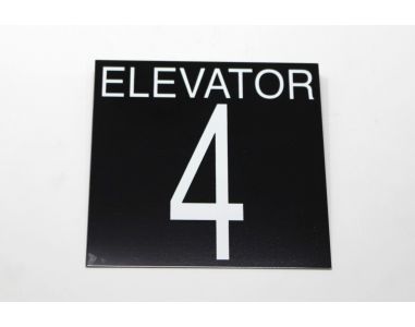 MARKER HALL CAR DESIGNATION ELEVATOR NUMERAL FOUR ALUMINUM 2000 580AGF4