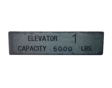 CAPACITY PLATE STAINLESS STEEL 5000 LBS 606EB9
