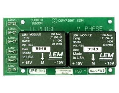 PCB CURRENT SENSOR BOARD USING LT-100-P SENSOR 6300FW2