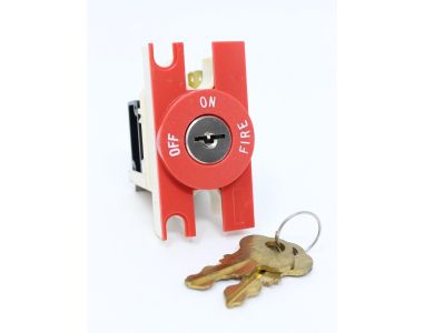 KEYSWITCH KIT HORIZONTAL CAR FIRE SERVICE OFF/ON/FIRE H2389 V7 RED CALIFORNIA MICRO SWITCH 138533