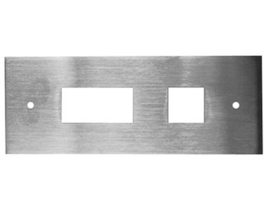 TERMINAL HALL STATION #4 STAINLESS STEEL FACEPLATE 3.5" X 9" 141AF3