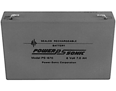 EMERGENCY LIGHT AND ALARM BATTERY 6 VOLT PS-670 108519